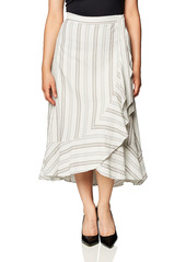 Calvin Klein Women's Ruffle Front Skirt with TIE