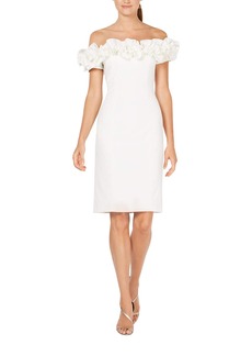 Calvin Klein Women's Ruffle Off-The-Shoulder Cocktail Dress