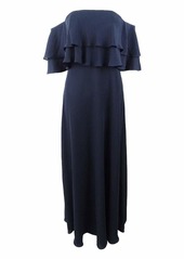 Calvin Klein Women's Ruffle Overlay Off-The-Shoulder Gown