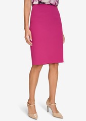 Calvin Klein Women's Scuba Crepe Pencil Skirt - Mulberry