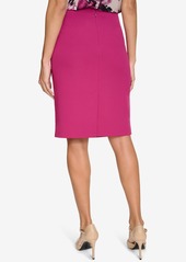 Calvin Klein Women's Scuba Crepe Pencil Skirt - Mulberry