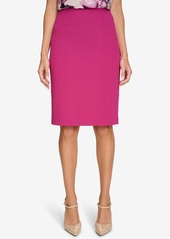 Calvin Klein Women's Scuba Crepe Pencil Skirt - Mulberry