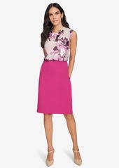 Calvin Klein Women's Scuba Crepe Pencil Skirt - Mulberry