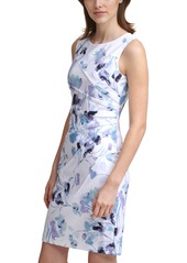 Calvin Klein Women's Scuba Crepe Sleeveless Sheath Dress - Serene Multi