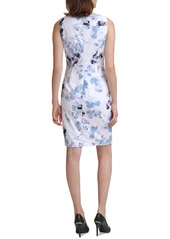 Calvin Klein Women's Scuba Crepe Sleeveless Sheath Dress - Serene Multi