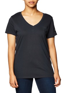 Calvin Klein Women's Short Sleeve V-Neck T-Shirt Off White