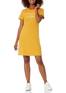 Calvin Klein Women's Short Sleeve Logo T-Shirt Dress