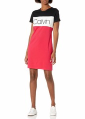 Calvin Klein Women's Short Sleeve Logo T-Shirt Dress  x-Large