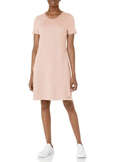 Calvin Klein Women's Short Sleeve Logo T-Shirt Dress Heather BLOSSM s