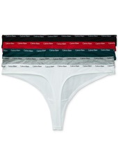 Calvin Klein Women's Signature Logo 5-Pk. Thong Underwear QD3712 - White/black/grey/temper/polarity