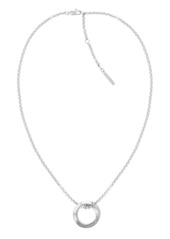 Calvin Klein Women's Silver-Tone Stainless Steel Chain Necklace - Stainless Steel