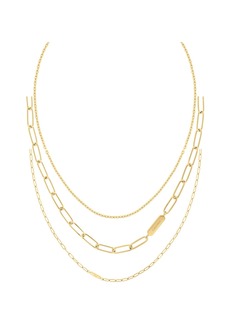 Calvin Klein Unisex Stainless Steel Chain Necklace Gift Set, 3 Piece - Gold Tone