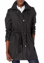 Calvin Klein Women's Single Breasted Soft Shell Trench Coat with Epiplets