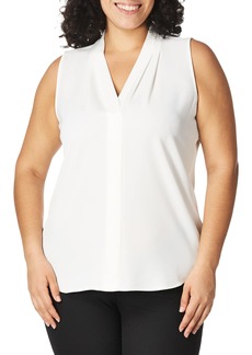 Calvin Klein Sleeveless Blouse – Business Casual Tops for Women (Standard and Plus)
