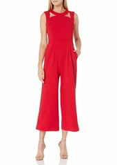 Calvin Klein Women's Sleeveless Cropped Jumpsuit with Cut Outs