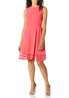 Calvin Klein Women's Sleeveless Round Neck Fit and Flare Dress