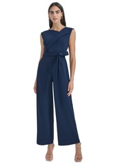 Calvin Klein Women's Sleeveless Straight-Leg Jumpsuit - Indigo