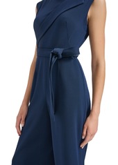 Calvin Klein Women's Sleeveless Straight-Leg Jumpsuit - Indigo