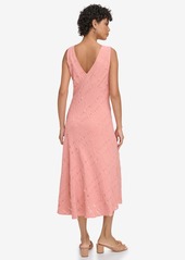 Calvin Klein Women's Sleeveless V-Neck Midi Dress - Desert Rose