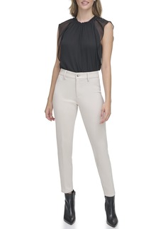 Calvin Klein Women's Slim Pant with Buttons