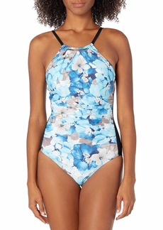 Calvin Klein Pleated One-Piece Swimsuit,Created for Macy's