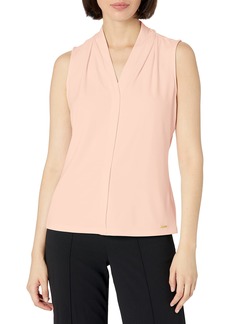 Calvin Klein Women's Solid Sleeveless V-Neck Cami (Petite and Standard)