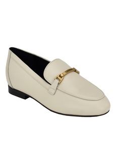 Calvin Klein Women's Sommiya Almond Toe Casual Slip-On Loafers - Ivory Leather