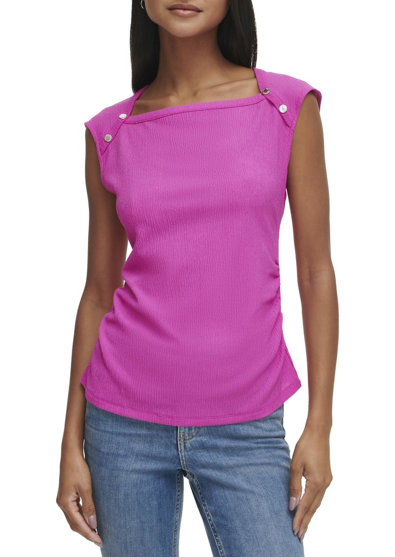 Calvin Klein Women's Square Neck Sleeveless Knit Blouse Top