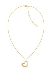 Calvin Klein Women's Stainless Heart Necklace - Gold Tone