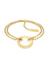 Calvin Klein Women's Stainless Steel Dual Chain Bracelet - Gold Tone