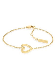 Calvin Klein Women's Stainless Steel Heart Bracelet - Gold Tone