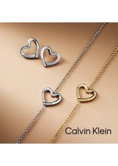 Calvin Klein Women's Stainless Steel Heart Earrings - Carnation Gold Tone