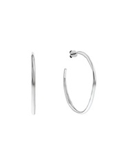 Calvin Klein Women's Stainless Steel Hoop Earrings - Silver-tone