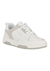 Calvin Klein Women's Stellha Lace-Up Round Toe Casual Sneakers - White, Gray- Manmade