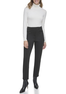Calvin Klein Women's Straight Leg Zipper Pocket Pant