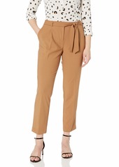Calvin Klein Women's Straight Pant with TIE Belt vicuna