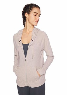 Calvin Klein Women's Ruched Long Sleeve Zip Front Hoodie