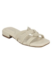 Calvin Klein Women's Tianela Flat Slide Sandals - Ivory- Faux Leather