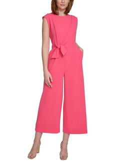 Calvin Klein Women's Tie-Waist Sleeveless Jumpsuit - Rosebud