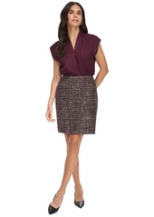 Calvin Klein Women's Tweed Mini Pencil Skirt - Blck Multi