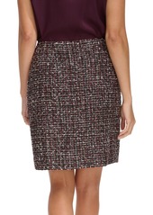 Calvin Klein Women's Tweed Mini Pencil Skirt - Blck Multi