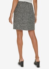 Calvin Klein Women's Tweed Pencil Skirt - Blck Multi