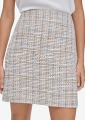 Calvin Klein Women's Tweed Skirt - Cream Multi