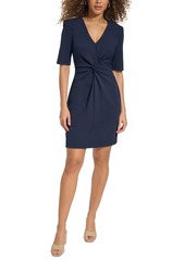 Calvin Klein Women's Twist-Front Sheath Dress - Indigo