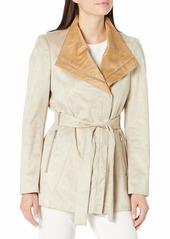 Calvin Klein Women's Ultra Suede Belted Coat