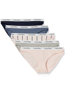 Calvin Klein Women's Underwear Engineered Elastic Logo Waistband SCORCHED Denim/Grey Heather/NYMPH'S Thigh/Shoreline/BAR Stripe-NYMPH'S Thigh S