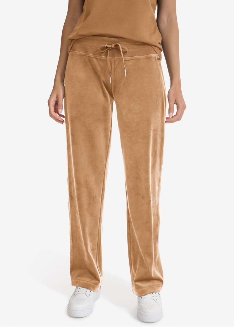 Calvin Klein Women's Velour Wide-Leg Pants - Cafe Ole