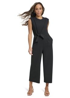 Calvin Klein Women's Wide Leg Jumpsuit with Knitted Side Detail