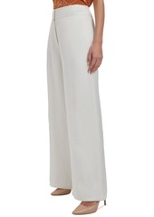 Calvin Klein Women's Wide-Leg Linen-Blend Pants - Cream