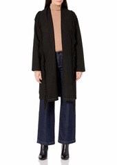 Calvin Klein Women's Wool Fringe Jacket black L